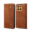 For Motorola Moto G15 Denim Texture Flip Leather Phone Case(Brown) - free shipping - PMC TechLife - Order now!