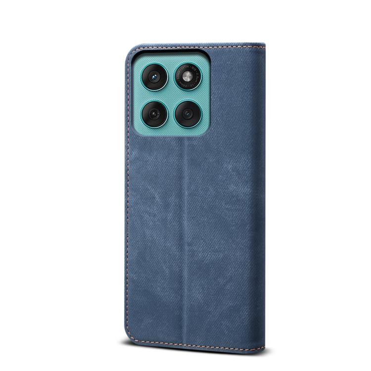 For Motorola Edge 60 Denim Texture Flip Leather Phone Case(Blue)
