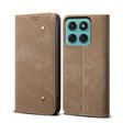 For Motorola Edge 60 Pro Denim Texture Flip Leather Phone Case(Khaki) - free shipping - PMC TechLife - Order now!