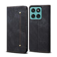 For Motorola Edge 60 Pro Denim Texture Flip Leather Phone Case(Black) - free shipping - PMC TechLife - Order now!