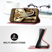 For Motorola Edge 5G 2024 YX0060 Elephant Head Embossed Phone Leather Case with Lanyard(Pink)