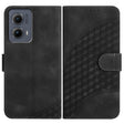 For Motorola Edge 5G 2024 Elephant Head Embossed Phone Leather Case with Lanyard(Black) - Motorola Cases by PMC Jewellery | Online Shopping South Africa | PMC Jewellery | Buy Now Pay Later Mobicred