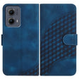 For Motorola Edge 5G 2024 YX0060 Elephant Head Embossed Phone Leather Case with Lanyard(Royal Blue) - Motorola Cases by PMC Jewellery | Online Shopping South Africa | PMC Jewellery | Buy Now Pay Later Mobicred