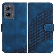 For Motorola Edge 5G 2024 YX0060 Elephant Head Embossed Phone Leather Case with Lanyard(Royal Blue)