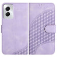 For Motorola Moto G Power 5G 2024 YX0060 Elephant Head Embossed Phone Leather Case with Lanyard(Light Purple) - Motorola Cases by PMC Jewellery | Online Shopping South Africa | PMC Jewellery | Buy Now Pay Later Mobicred