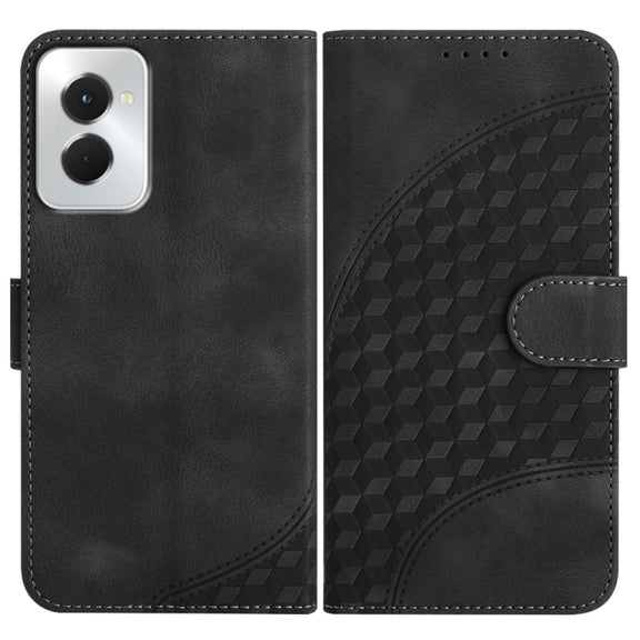 For Motorola Moto G Power 5G 2024 Elephant Head Embossed Phone Leather Case with Lanyard(Black)