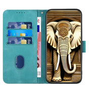 For Motorola Moto G Power 5G 2024 YX0060 Elephant Head Embossed Phone Leather Case with Lanyard(Light Blue)