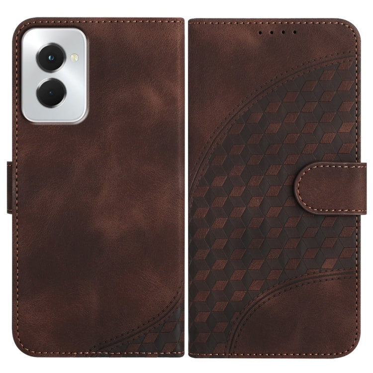 For Motorola Moto G Power 5G 2024 YX0060 Elephant Head Embossed Phone Leather Case with Lanyard(Coffee) - Motorola Cases by PMC Jewellery | Online Shopping South Africa | PMC Jewellery | Buy Now Pay Later Mobicred