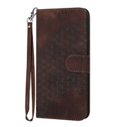 For Motorola Moto G Power 5G 2024 YX0060 Elephant Head Embossed Phone Leather Case with Lanyard(Coffee)