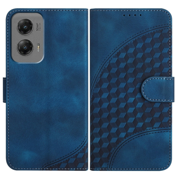 For Motorola Moto G Stylus 5G 2024 YX0060 Elephant Head Embossed Phone Leather Case with Lanyard(Royal Blue) - Motorola Cases by PMC Jewellery | Online Shopping South Africa | PMC Jewellery | Buy Now Pay Later Mobicred