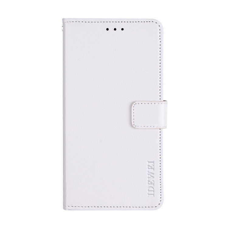 For iPhone 15 Pro Max idewei Crazy Horse Texture Leather Phone Case with Holder(White)