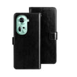 For OPPO Reno11 5G Global idewei Crazy Horse Texture Leather Phone Case with Holder(Black) - free shipping - PMC Jewellery - Order now!
