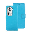 For OPPO Reno11 Pro 5G Global idewei Crazy Horse Texture Leather Phone Case with Holder(Sky Blue) - free shipping - PMC Jewellery - Order now!