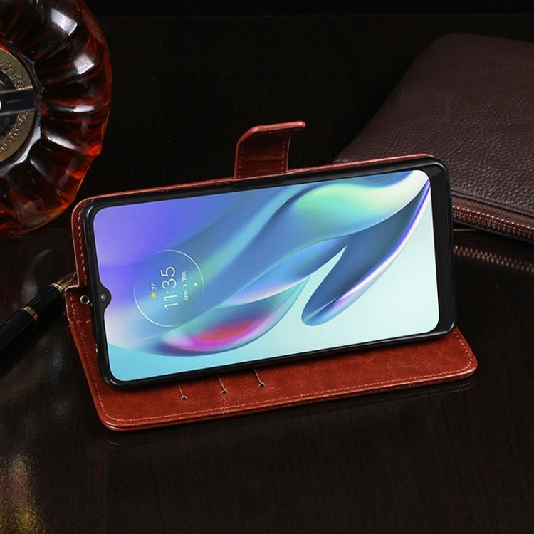 For OPPO Reno11 5G Global idewei Crazy Horse Texture Leather Phone Case with Holder(Sky Blue) - OPPO Cases by idewei | Online Shopping South Africa | PMC Jewellery | Buy Now Pay Later Mobicred