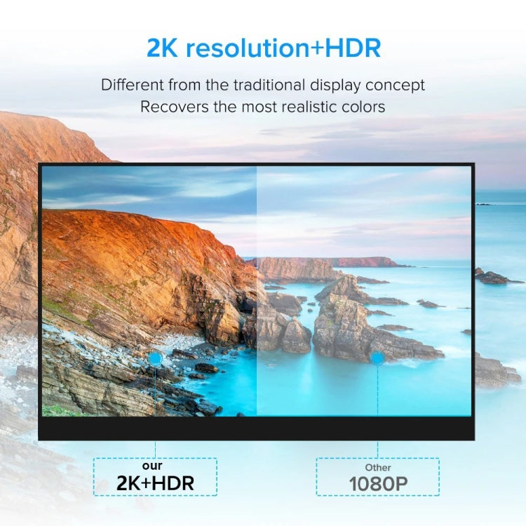 17.3 inch UHD 2560x1440P IPS Screen Portable Monitor(No Charger) - free shipping - PMC Jewellery - Order now!