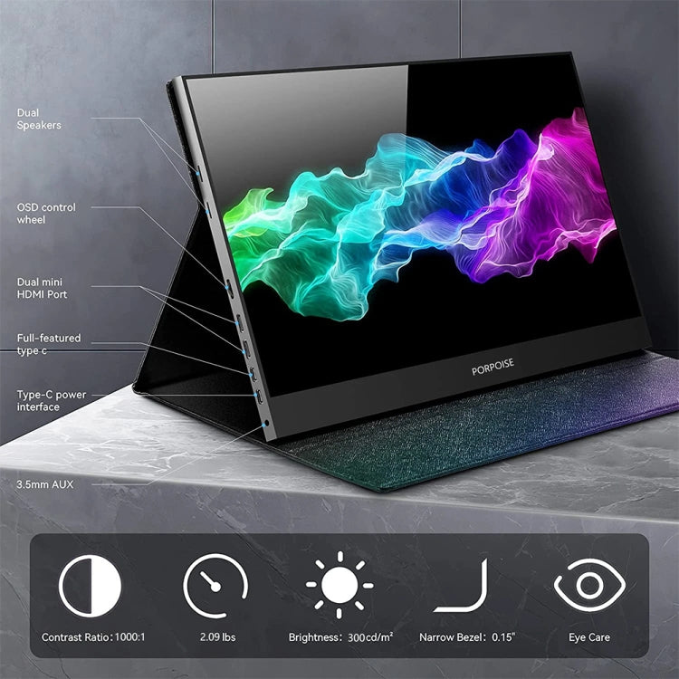 17.3 inch UHD 2560x1440P IPS Screen Portable Monitor(No Charger) - free shipping - PMC Jewellery - Order now!