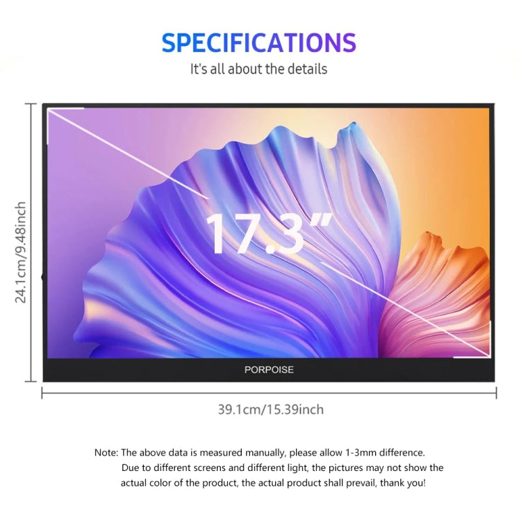 17.3 inch UHD 2560x1440P IPS Screen Portable Monitor(No Charger) - free shipping - PMC Jewellery - Order now!