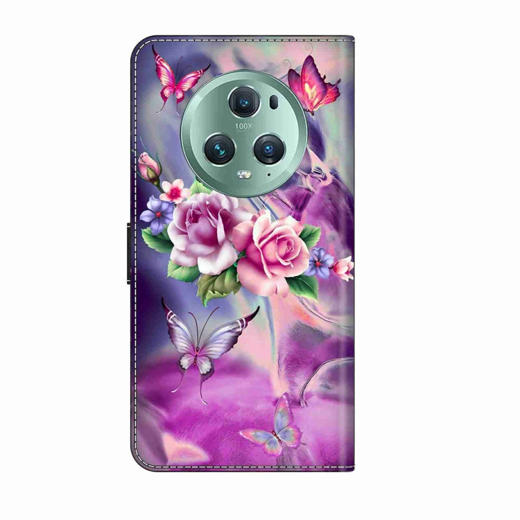 For Honor Magic5 Pro Crystal 3D Shockproof Protective Leather Phone Case(Butterfly) - Honor Cases by PMC TechLife | Online Shopping South Africa | PMC TechLife | Buy Now Pay Later Mobicred