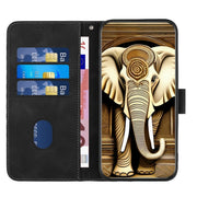 For Google Pixel 9 Pro YX0060 Elephant Head Embossed Phone Leather Case with Lanyard(Black)