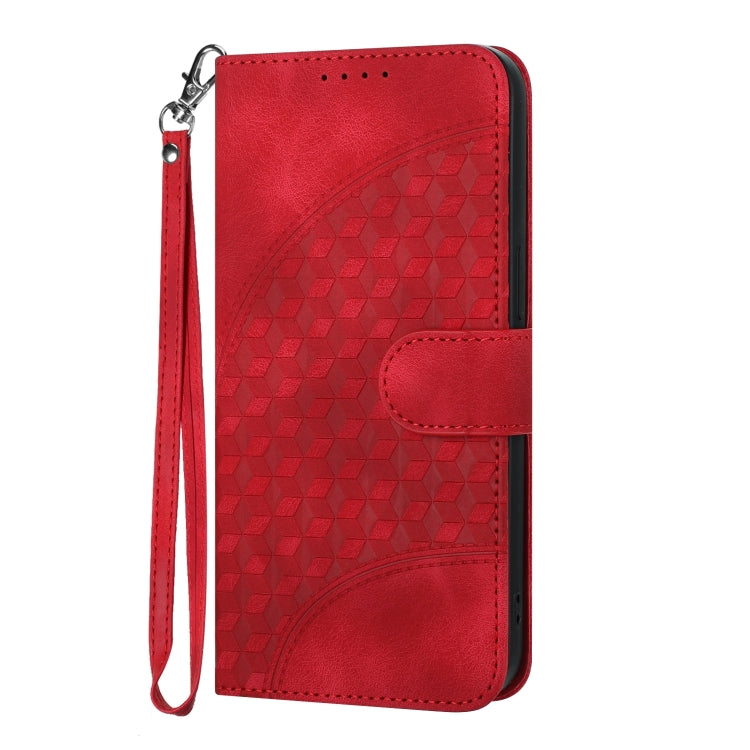 For Google Pixel 9 Pro YX0060 Elephant Head Embossed Phone Leather Case with Lanyard(Red)