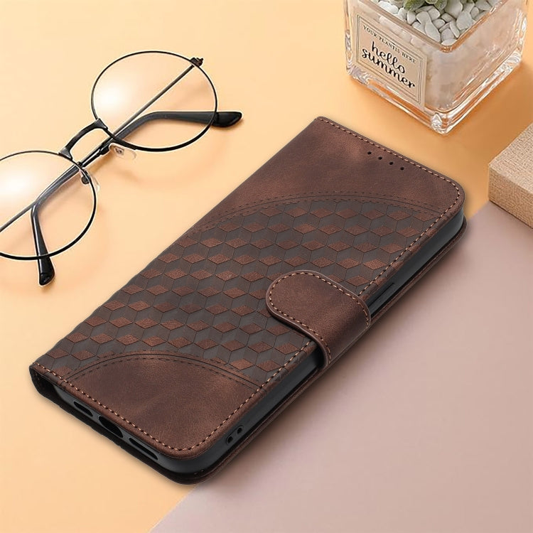 For Google Pixel 9 Pro YX0060 Elephant Head Embossed Phone Leather Case with Lanyard(Coffee)