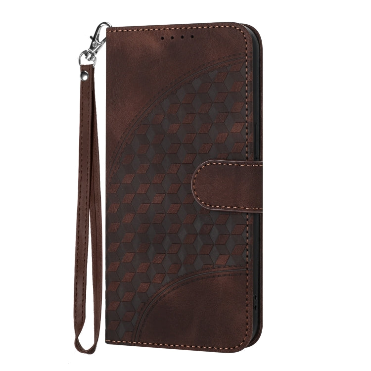 For Google Pixel 9 Pro YX0060 Elephant Head Embossed Phone Leather Case with Lanyard(Coffee)