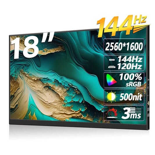 18 inch HDR 2560x1600P IPS Screen Portable Monitor(EU Plug) - LCD Monitors by PMC Jewellery | Online Shopping South Africa | PMC Jewellery | Buy Now Pay Later Mobicred