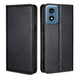 For Motorola Moto G Play 4G 2024 Gloss Oil Solid Color Magnetic Leather Phone Case(Black) - Motorola Cases by PMC Jewellery | Online Shopping South Africa | PMC Jewellery | Buy Now Pay Later Mobicred