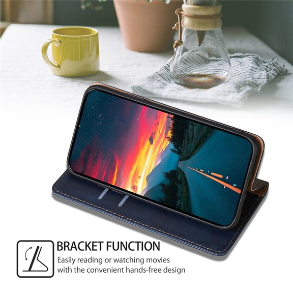 For Motorola Moto G Play 4G 2024 Gloss Oil Solid Color Magnetic Leather Phone Case(Blue)
