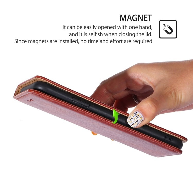 For Motorola Edge 5G 2024 Gloss Oil Solid Color Magnetic Leather Phone Case(Brown)