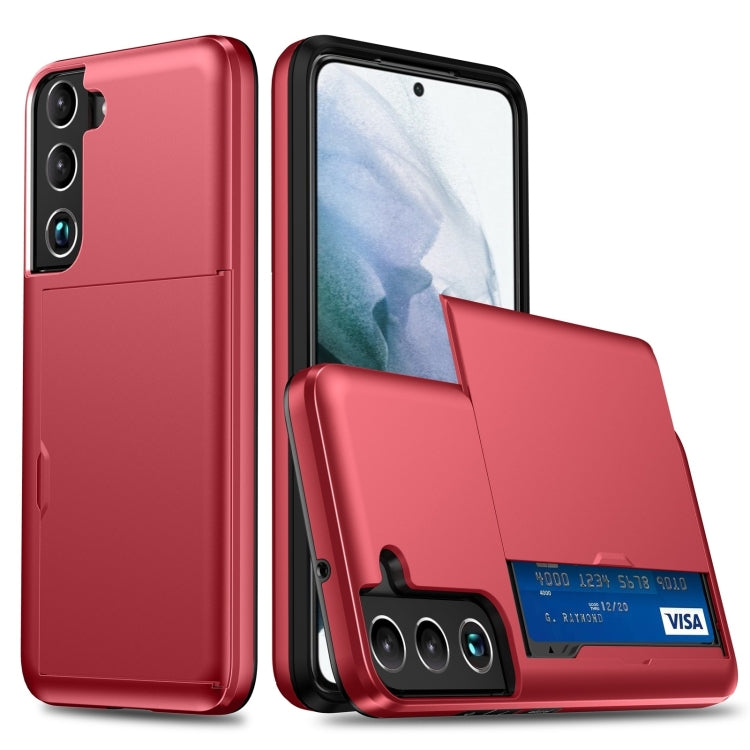 For Samsung Galaxy S24 5G Shockproof Armor Phone Case with Card Slot(Red) - Galaxy S24 5G Cases by PMC TechLife | Online Shopping South Africa | PMC TechLife