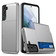 For Samsung Galaxy S24 5G Shockproof Armor Phone Case with Card Slot(Silver) - Galaxy S24 5G Cases by PMC TechLife | Online Shopping South Africa | PMC TechLife