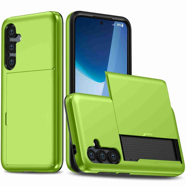 For Samsung Galaxy S24+ 5G Shockproof Armor Phone Case with Card Slot(Green)