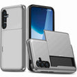 For Samsung Galaxy S24+ 5G Shockproof Armor Phone Case with Card Slot(Silver) - Galaxy S24+ 5G Cases by PMC TechLife | Online Shopping South Africa | PMC TechLife