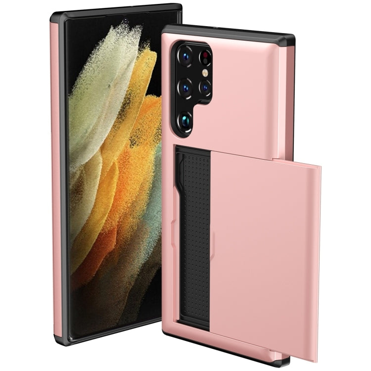 For Samsung Galaxy S24 Ultra 5G Shockproof Armor Phone Case with Card Slot(Rose Gold) - free shipping - PMC TechLife - Order now!