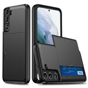 For Samsung Galaxy S25+ 5G Shockproof Armor Phone Case with Card Slot(Black)