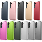 For Samsung Galaxy S24 Ultra 5G Shockproof Armor Phone Case with Card Slot(Silver)