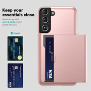 For Samsung Galaxy S24 Ultra 5G Shockproof Armor Phone Case with Card Slot(Silver)