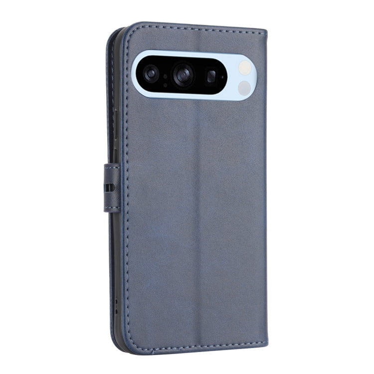 For Google Pixel 9 Embossed Happy Cat Pattern Flip Leather Phone Case(Blue) - Google Cases by PMC TechLife | Online Shopping South Africa | PMC TechLife | Buy Now Pay Later Mobicred