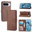 For Google Pixel 9 Embossed Happy Cat Pattern Flip Leather Phone Case(Brown) - Google Cases by PMC TechLife | Online Shopping South Africa | PMC TechLife | Buy Now Pay Later Mobicred