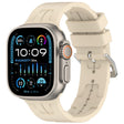 For Apple Watch Ultra 49mm H Texture Silicone Ladder Buckle Watch Band(Khaki) - Watch Bands by PMC TechLife | Online Shopping South Africa | PMC TechLife