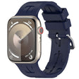 For Apple Watch SE 40mm H Texture Silicone Ladder Buckle Watch Band(Midnight) - Watch Bands by PMC TechLife | Online Shopping South Africa | PMC TechLife