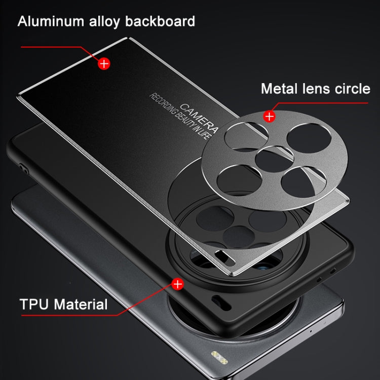 For vivo X100 Pro Frosted Metal Phone Case(Silver)