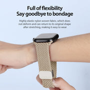 For Apple Watch SE 2023 44mm DUX DUCIS Mixture Pro Series Magnetic Buckle Nylon Braid Watch Band(Beige)