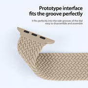 For Apple Watch SE 2023 44mm DUX DUCIS Mixture Pro Series Magnetic Buckle Nylon Braid Watch Band(Beige)