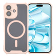 For iPhone 16 Colorful Two-Color Lens Film MagSafe Magnetic Horn Acrylic+TPU Case(Pink) - iPhone 16 Cases by PMC TechLife | Online Shopping South Africa | PMC TechLife | Buy Now Pay Later Mobicred