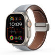 For Apple Watch Ultra 2 49mm DUX DUCIS YA Series Magnetic Buckle Genuine Leather Watch Band(Grey) - free shipping - PMC TechLife - Order now!