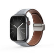 For Apple Watch Series 2 38mm DUX DUCIS YA Series Magnetic Buckle Genuine Leather Watch Band(Grey) - Watch Bands by DUX DUCIS | Online Shopping South Africa | PMC TechLife | Buy Now Pay Later Mobicred