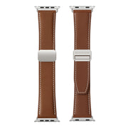 For Apple Watch 38mm DUX DUCIS YA Series Magnetic Buckle Genuine Leather Watch Band(Brown)