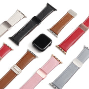 For Apple Watch Series 2 38mm DUX DUCIS YA Series Magnetic Buckle Genuine Leather Watch Band(Grey)